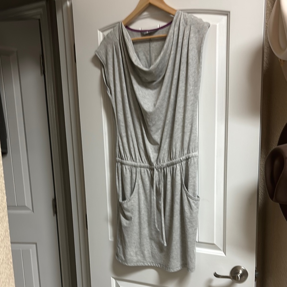 The North Face Gray Midi Dress with Soft Fabric
